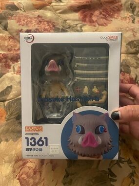 Good Smile Company Inosuke Hashibira Nendoroid Action Figure - Pink, Blue, Brown